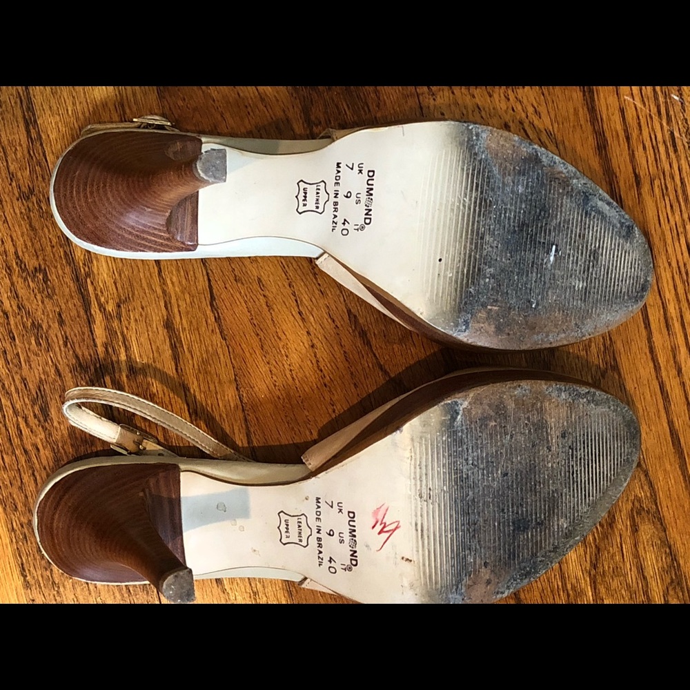 Tan Sling-back Heels Sandals - Picture 3 of 5
